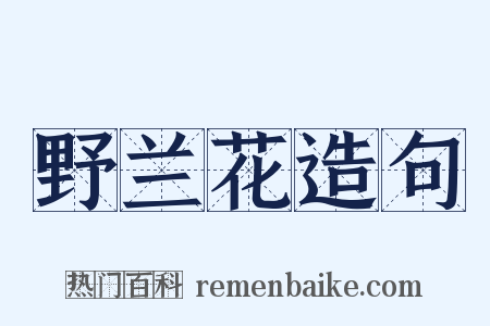 野兰花造句是什么意思的图片